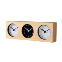 horloge de table en bois