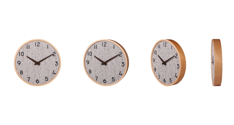 Wall Clock with Wooden Case